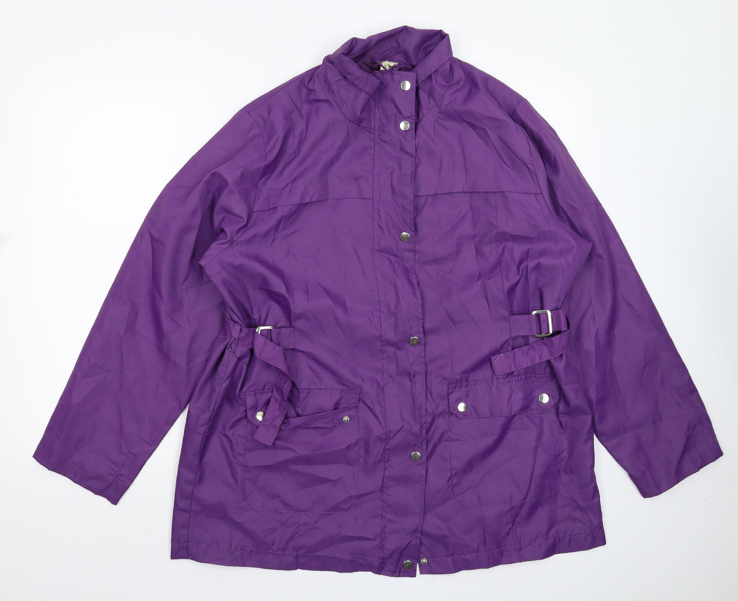 Preworn Womens Purple   Rain Coat Coat Size 20