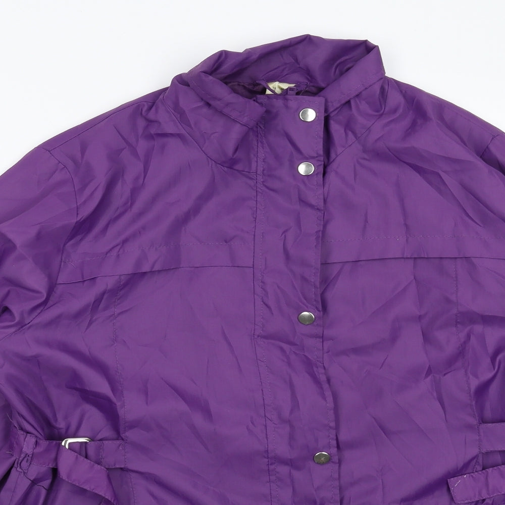 Preworn Womens Purple   Rain Coat Coat Size 20