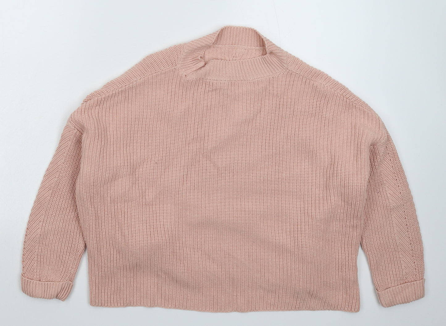 Topshop Womens Pink  Knit Pullover Jumper Size 6  - Oversized