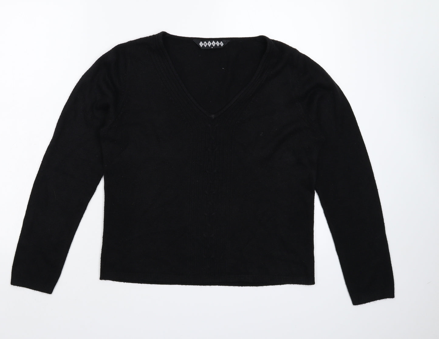 Impact Womens Black  Knit Pullover Jumper Size M