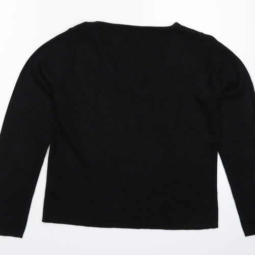 Impact Womens Black  Knit Pullover Jumper Size M