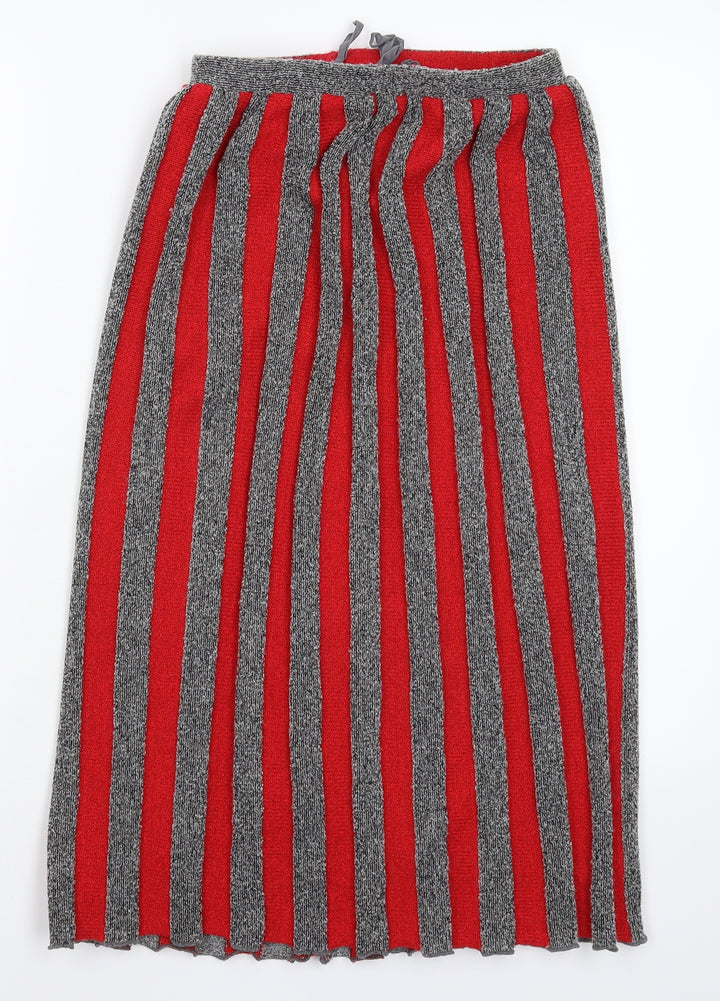 Preworn Womens Multicoloured Striped Straight & Pencil Skirt Size 10
