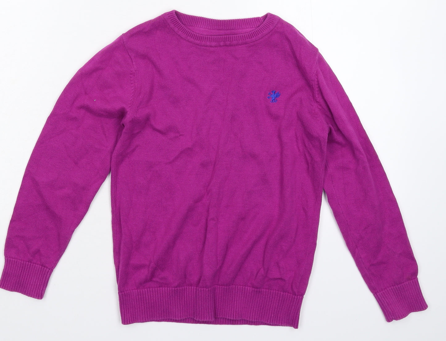 NEXT Girls Purple  Knit Pullover Jumper Size 7 Years