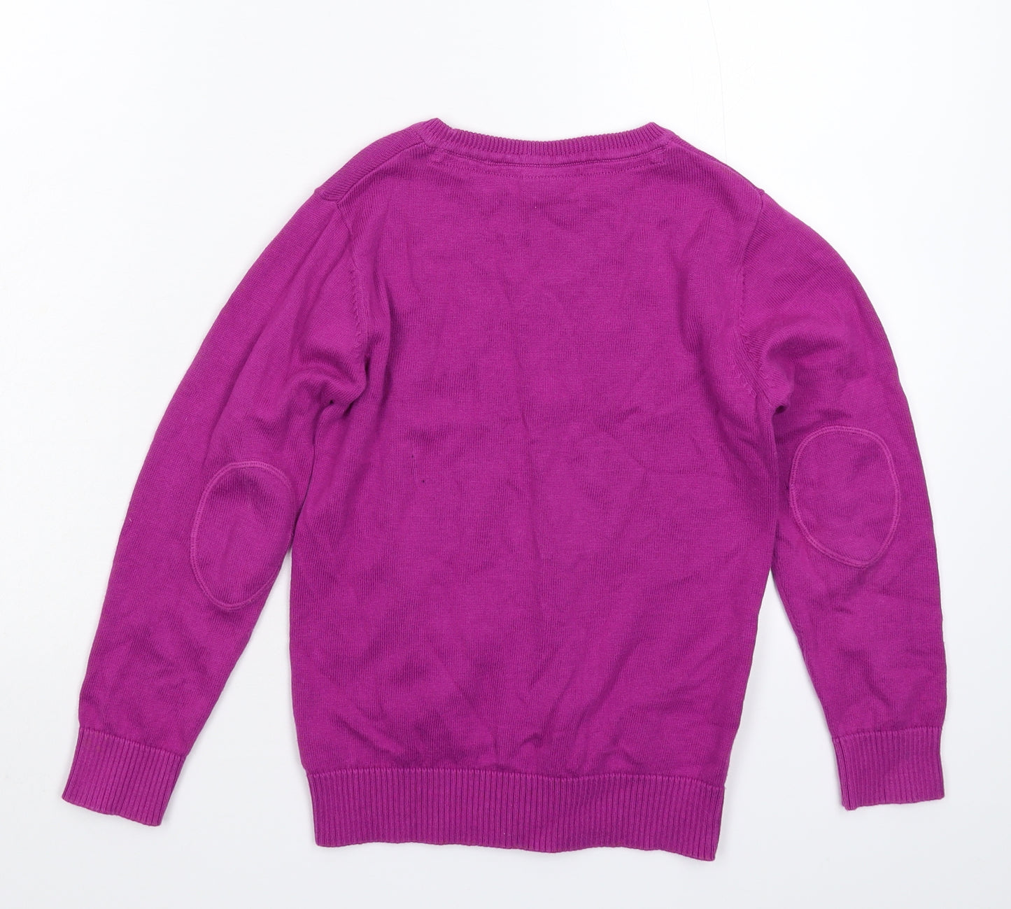 NEXT Girls Purple  Knit Pullover Jumper Size 7 Years