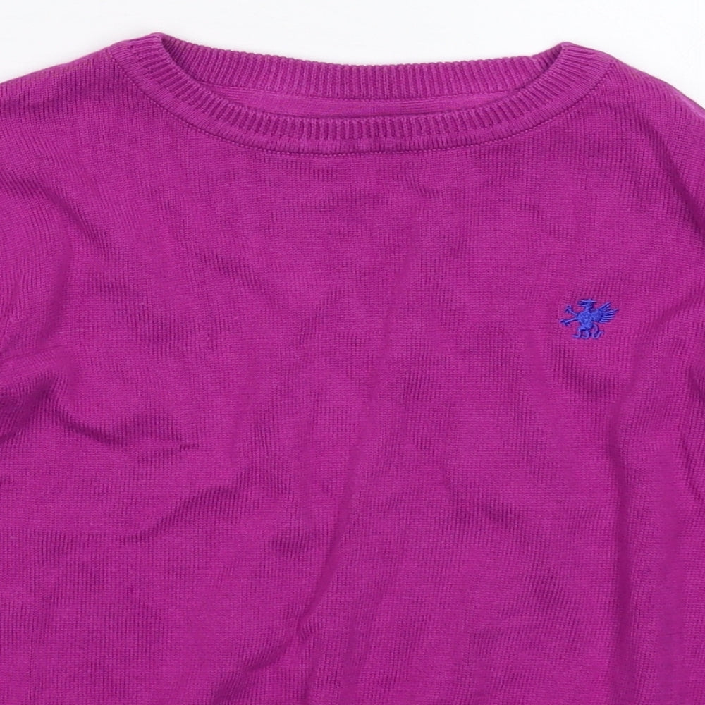 NEXT Girls Purple  Knit Pullover Jumper Size 7 Years