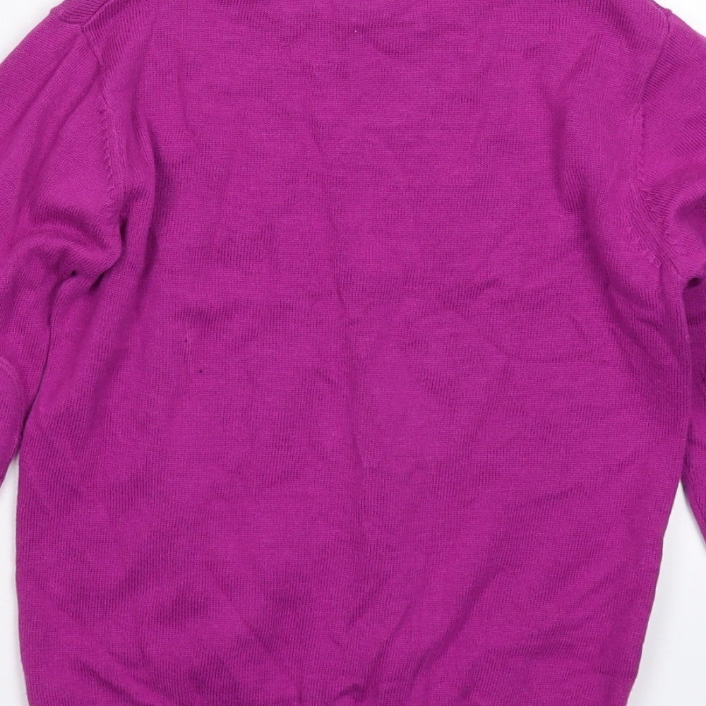 NEXT Girls Purple  Knit Pullover Jumper Size 7 Years