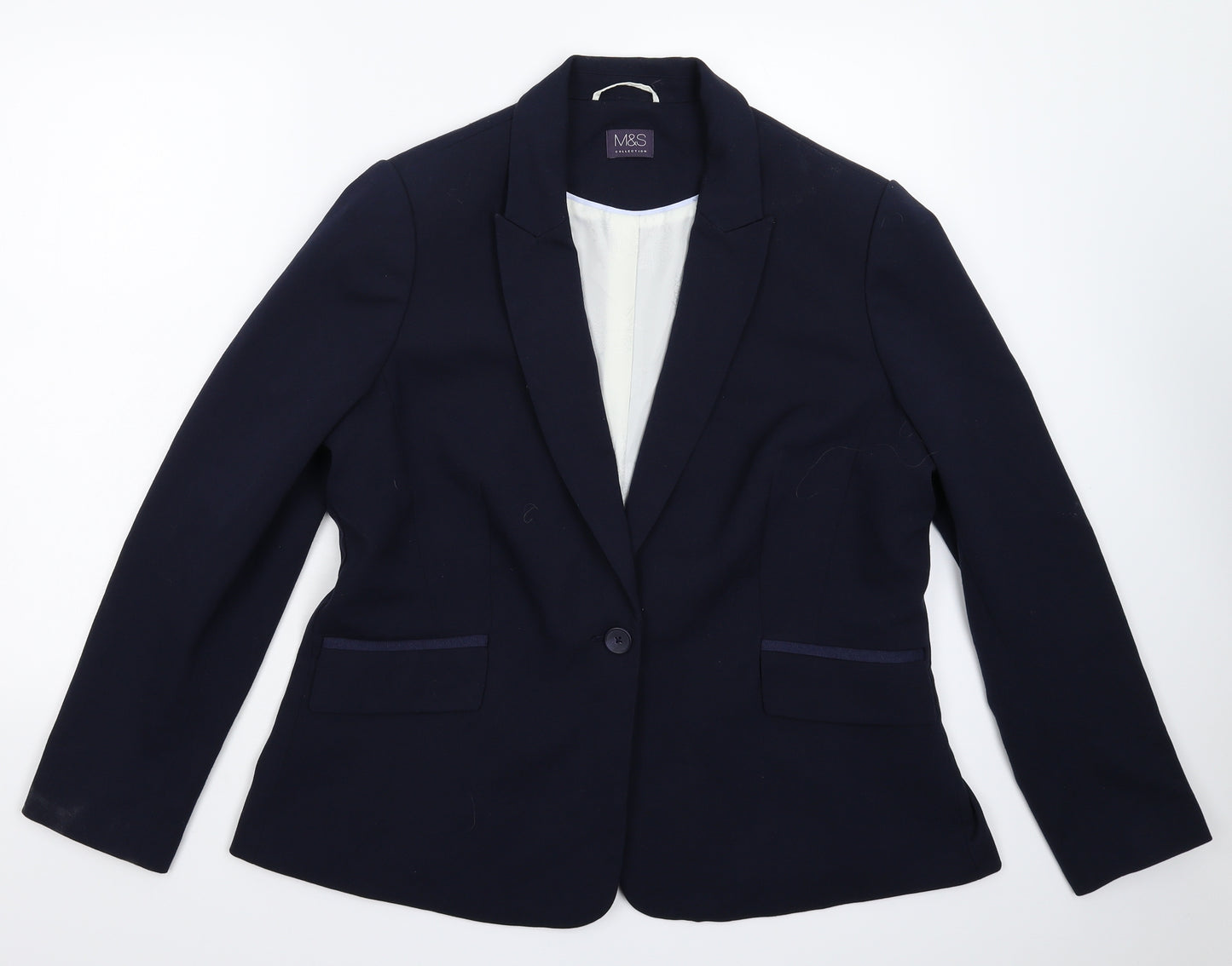 Marks and Spencer Womens Blue   Jacket Suit Jacket Size 18