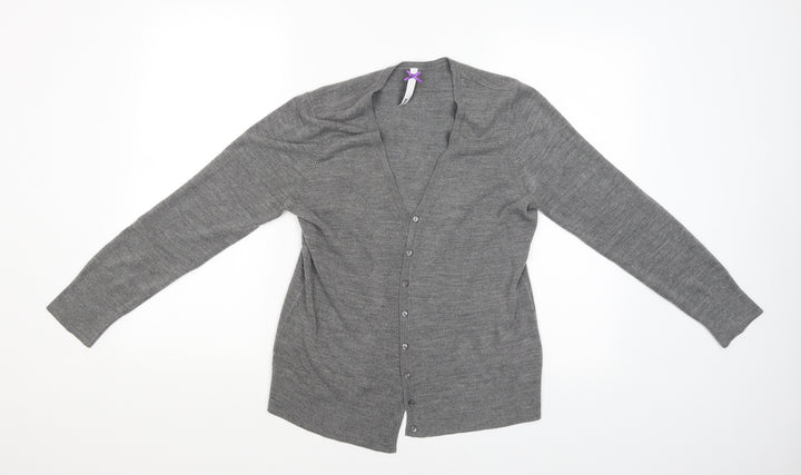 BHS Womens Grey Cardigan Jumper Size 10