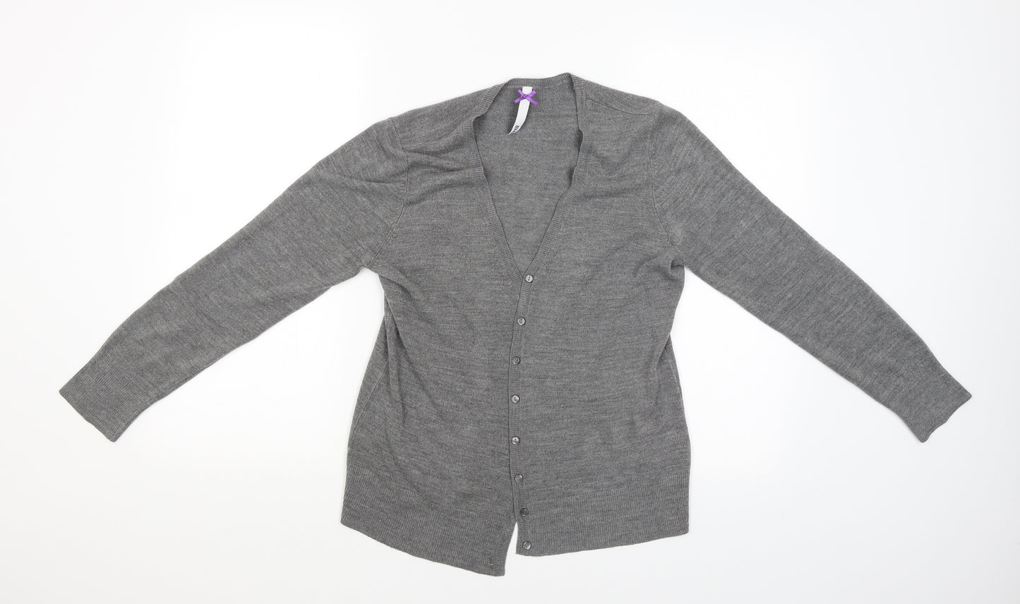 BHS Womens Grey   Cardigan Jumper Size 10