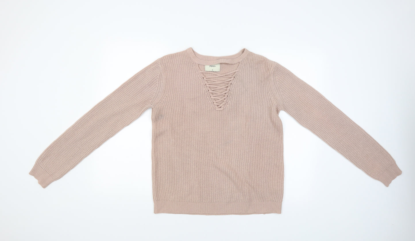 Papaya Womens Pink   Pullover Jumper Size M