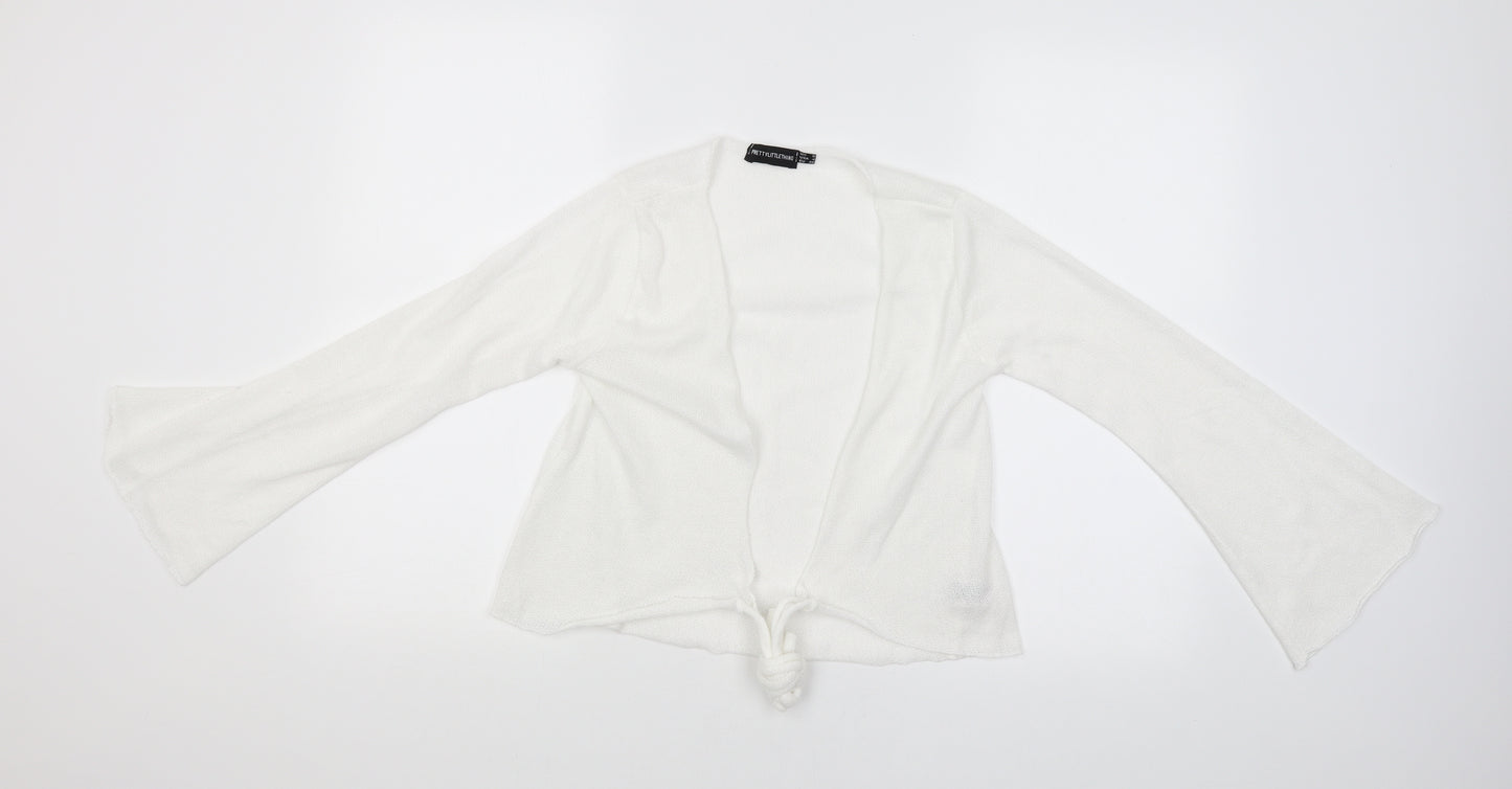PRETTYLITTLETHING Womens White   Basic Blouse Size 8