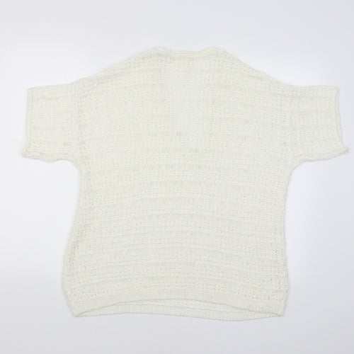 sprit Womens White   Cardigan Jumper Size M