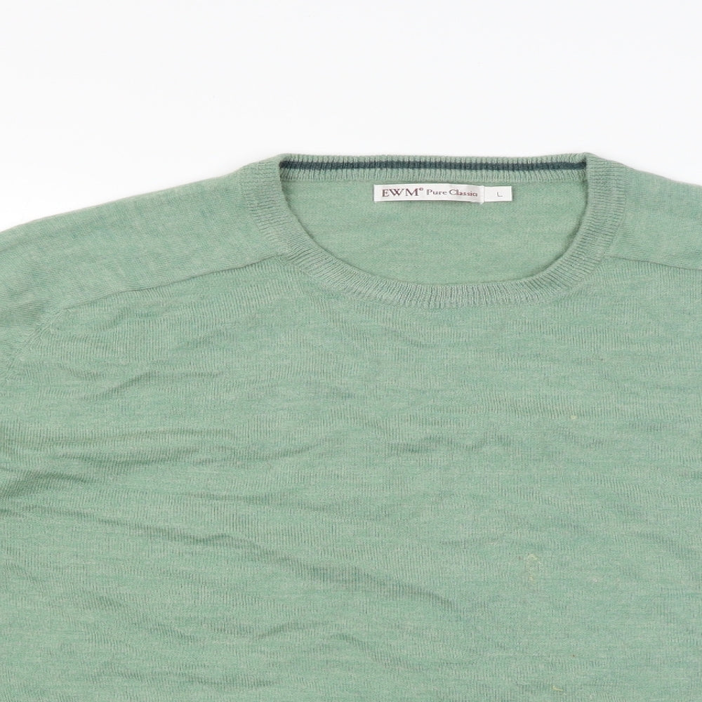 EWM Mens Green   Pullover Jumper Size L