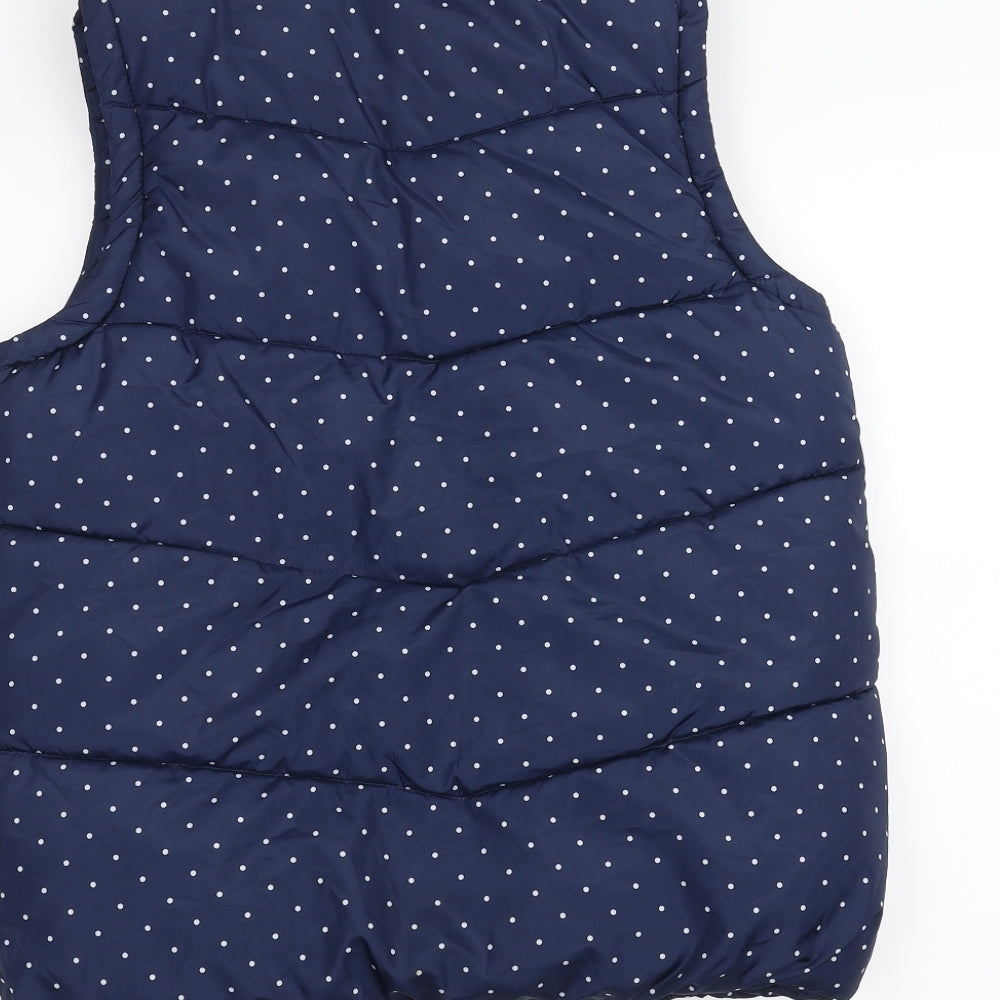 John Lewis Girls Blue Polka Dot  Puffer Jacket Coat Size 12 Years