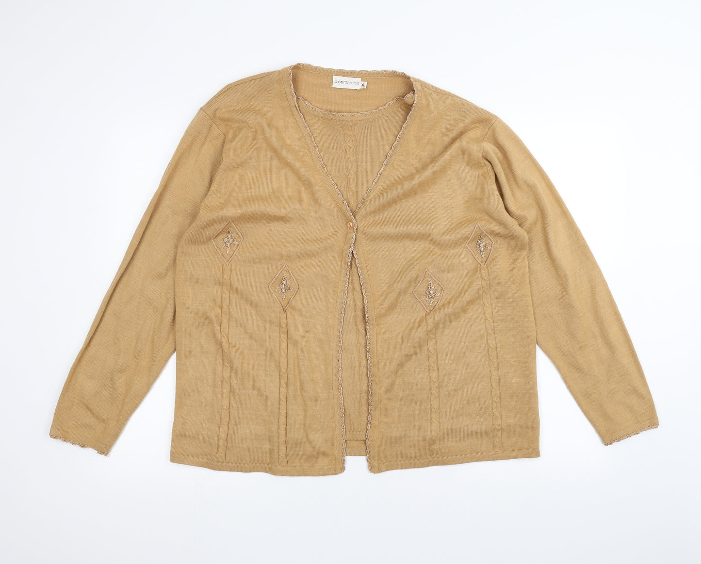 Bonmarché Womens Brown   Cardigan Jumper Size XL