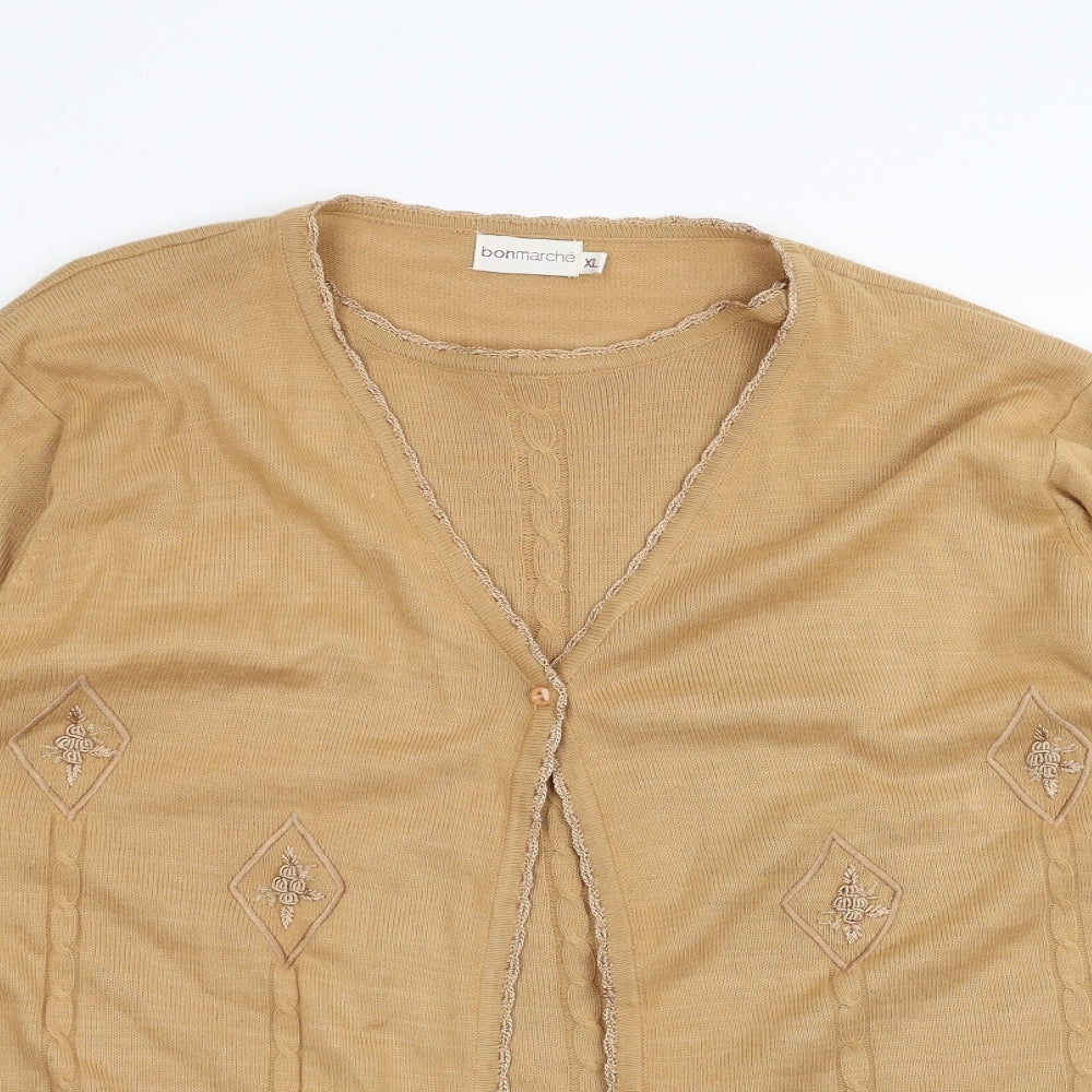 Bonmarché Womens Brown   Cardigan Jumper Size XL