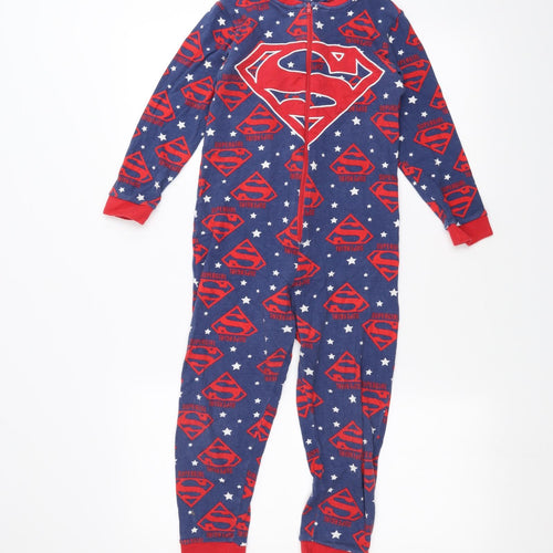 George Girls Blue Solid  Top One Piece Size 7-8 Years  - Supergirl