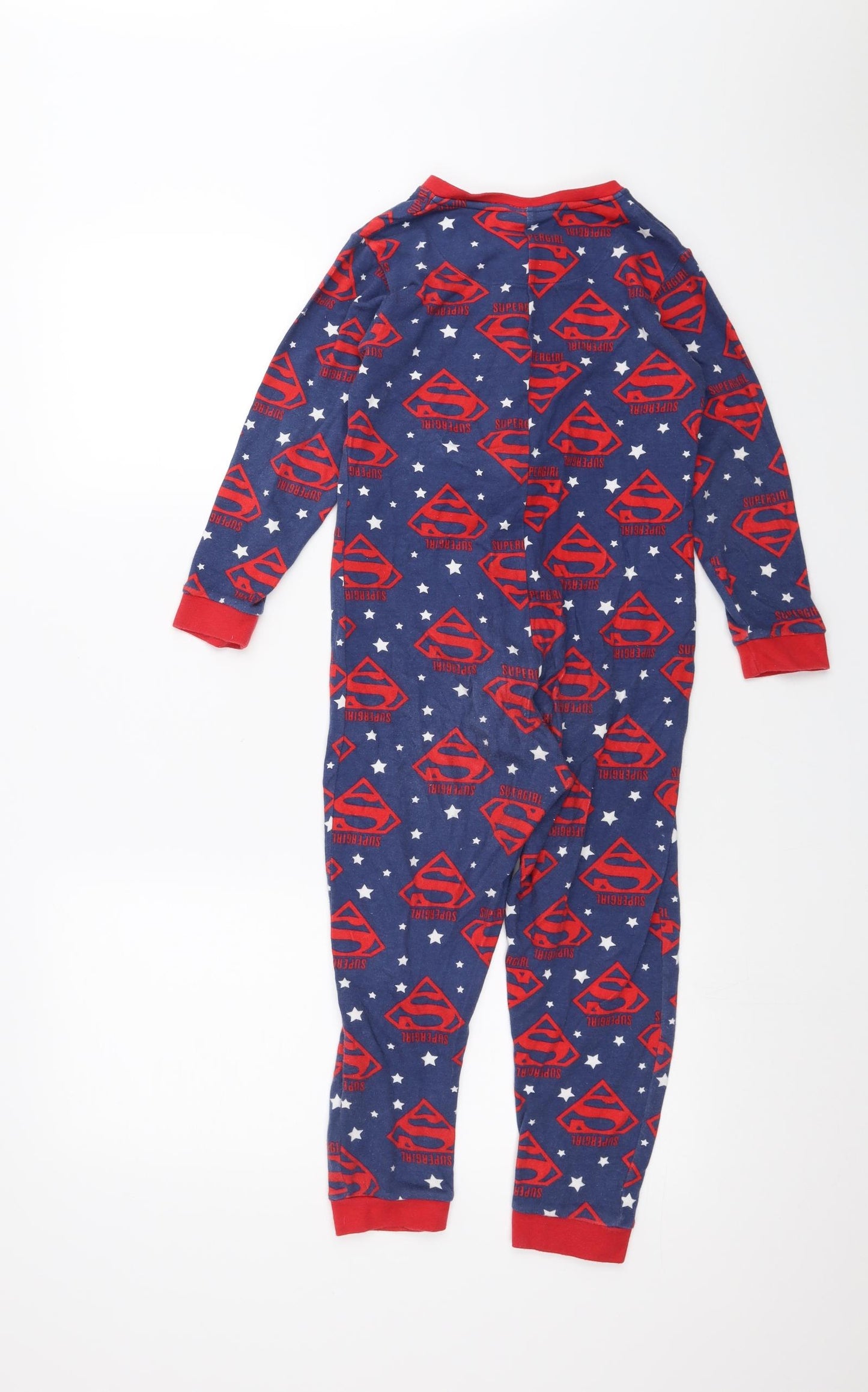 George Girls Blue Solid  Top One Piece Size 7-8 Years  - Supergirl