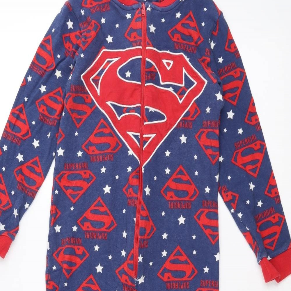 George Girls Blue Solid  Top One Piece Size 7-8 Years  - Supergirl