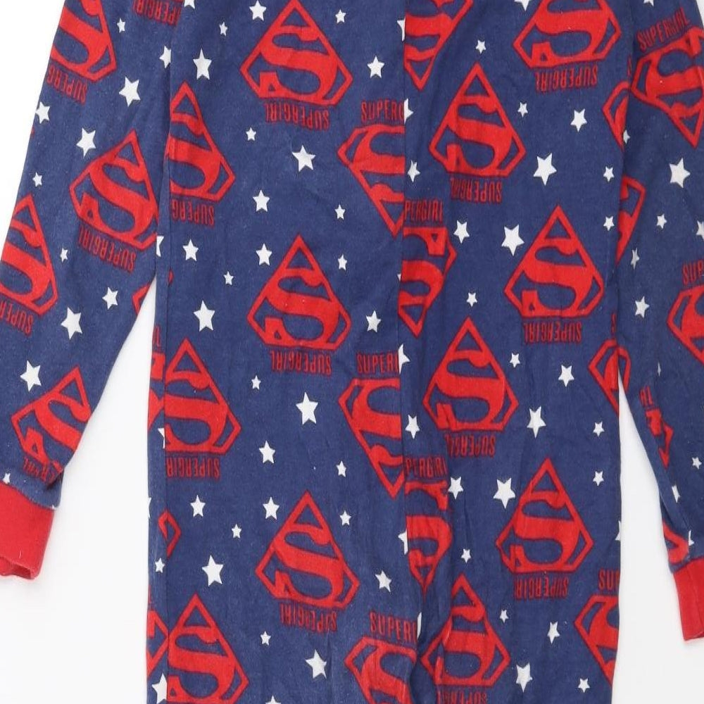 George Girls Blue Solid  Top One Piece Size 7-8 Years  - Supergirl