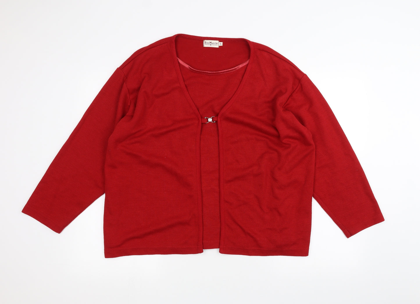 Bonmarché Womens Red   Cardigan Jumper Size XL