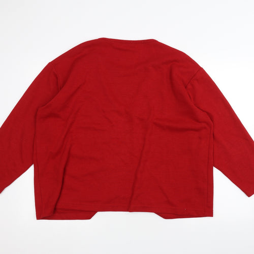 Bonmarché Womens Red   Cardigan Jumper Size XL