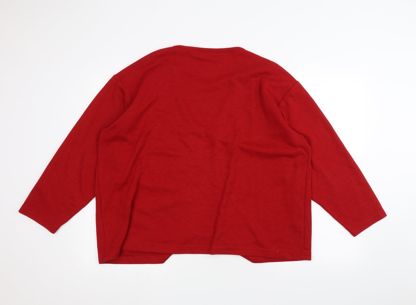 Bonmarché Womens Red   Cardigan Jumper Size XL