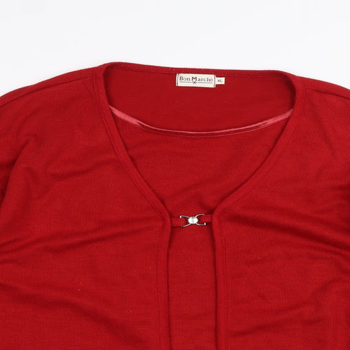 Bonmarché Womens Red   Cardigan Jumper Size XL