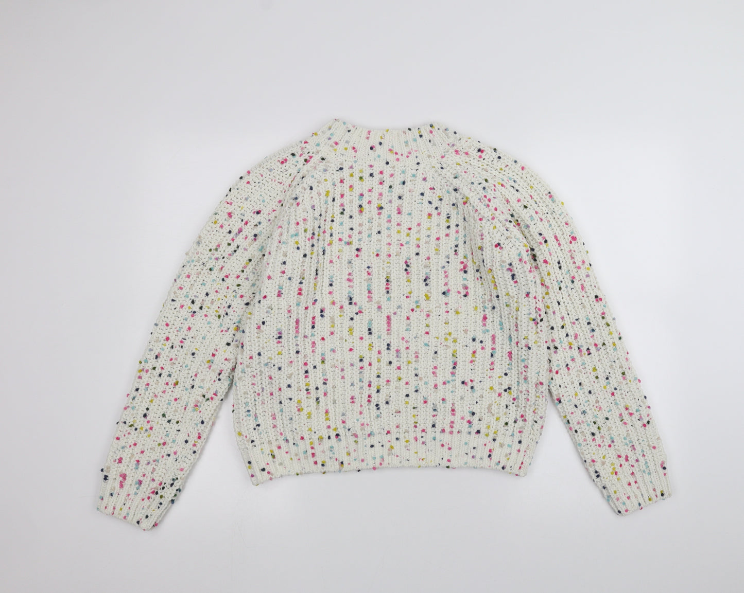 Marks and Spencer Girls White Polka Dot  Pullover Jumper Size 12-13 Years