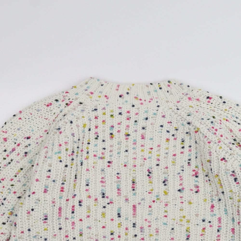 Marks and Spencer Girls White Polka Dot  Pullover Jumper Size 12-13 Years