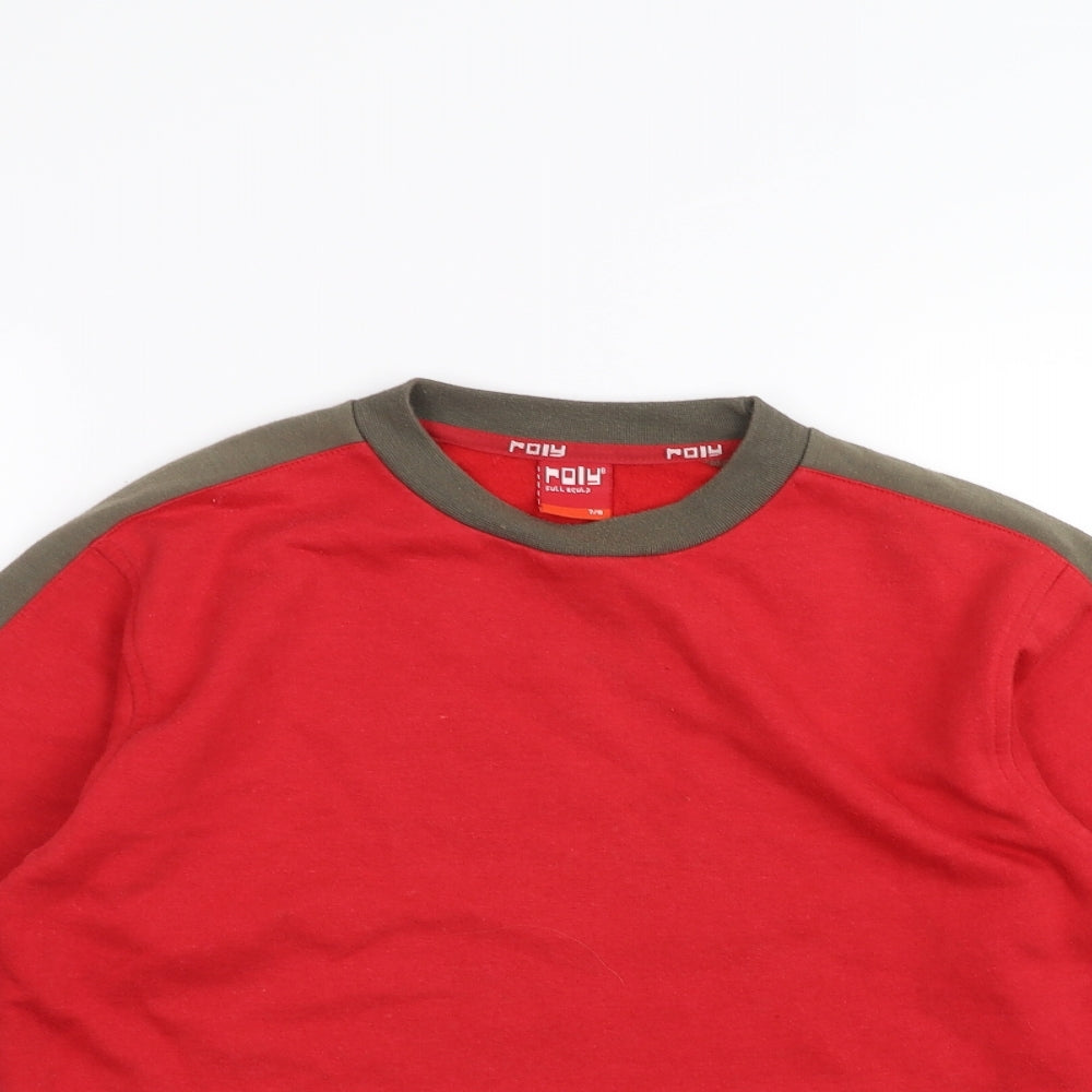 Roly Boys Red   Pullover Jumper Size 7-8 Years