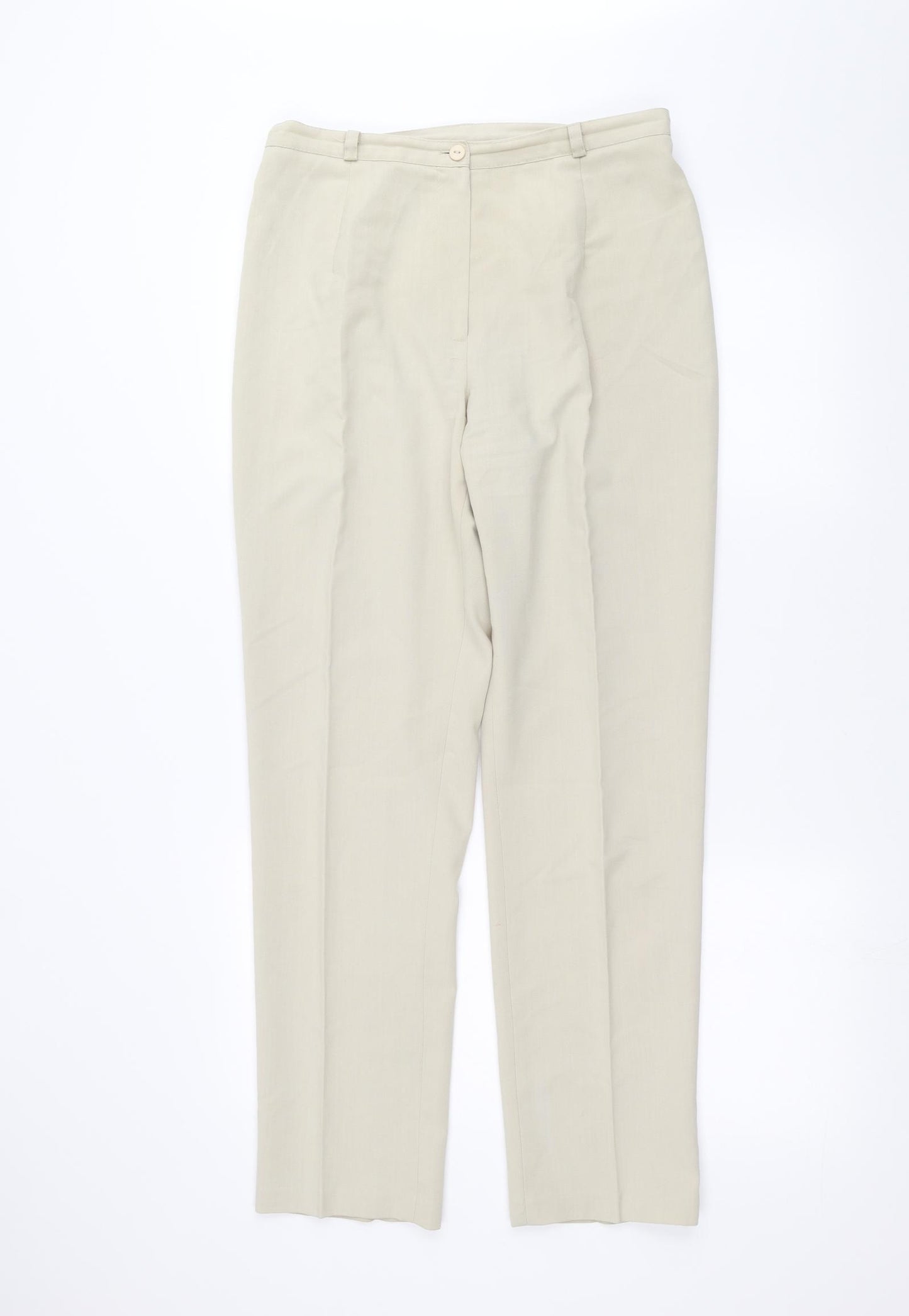 BASSINI Womens White   Trousers  Size 14 L27 in