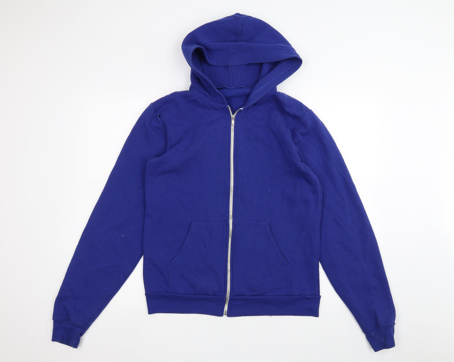 American Apparel Mens Blue   Full Zip Hoodie Size M