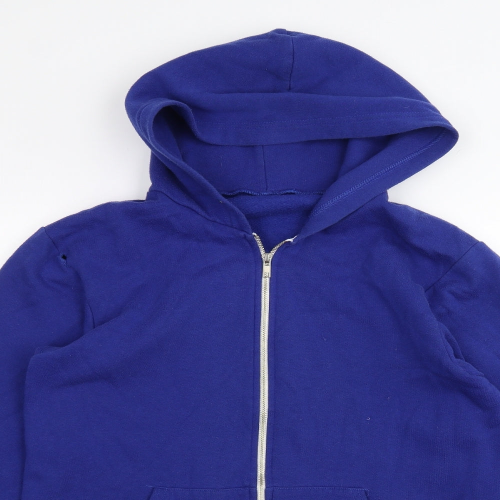 American Apparel Mens Blue   Full Zip Hoodie Size M