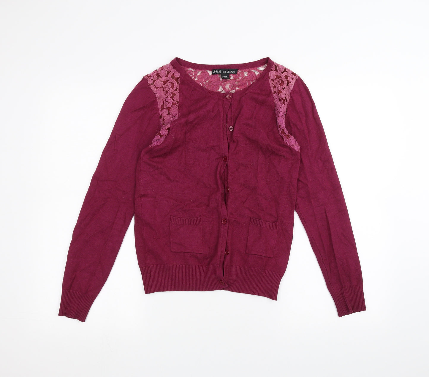 Millenium Womens Pink   Cardigan Jumper Size M