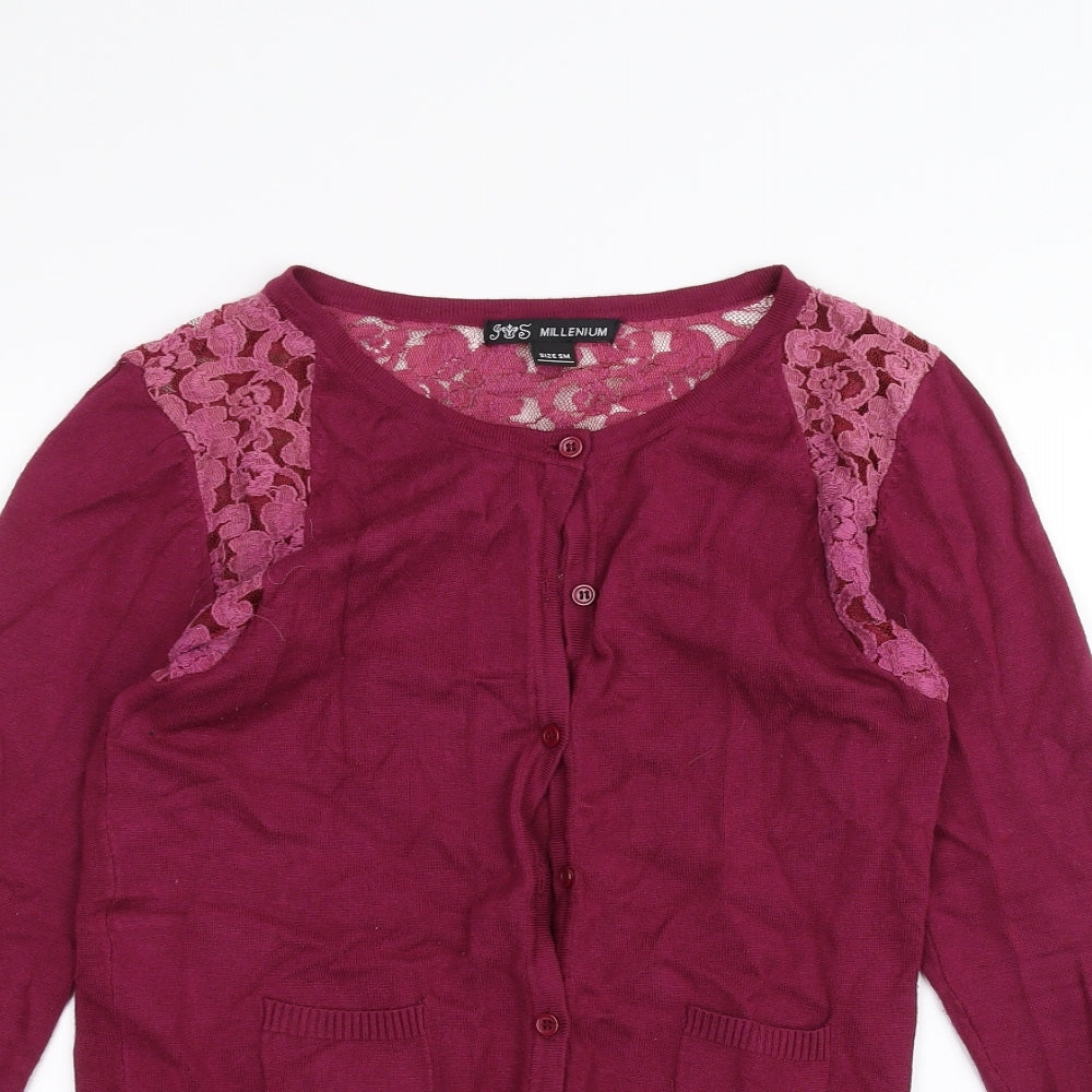 Millenium Womens Pink   Cardigan Jumper Size M