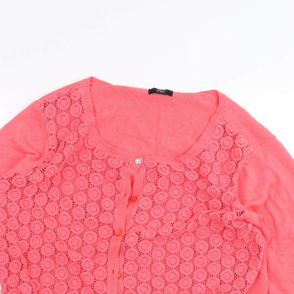 F&F Womens Pink   Cardigan Jumper Size 12