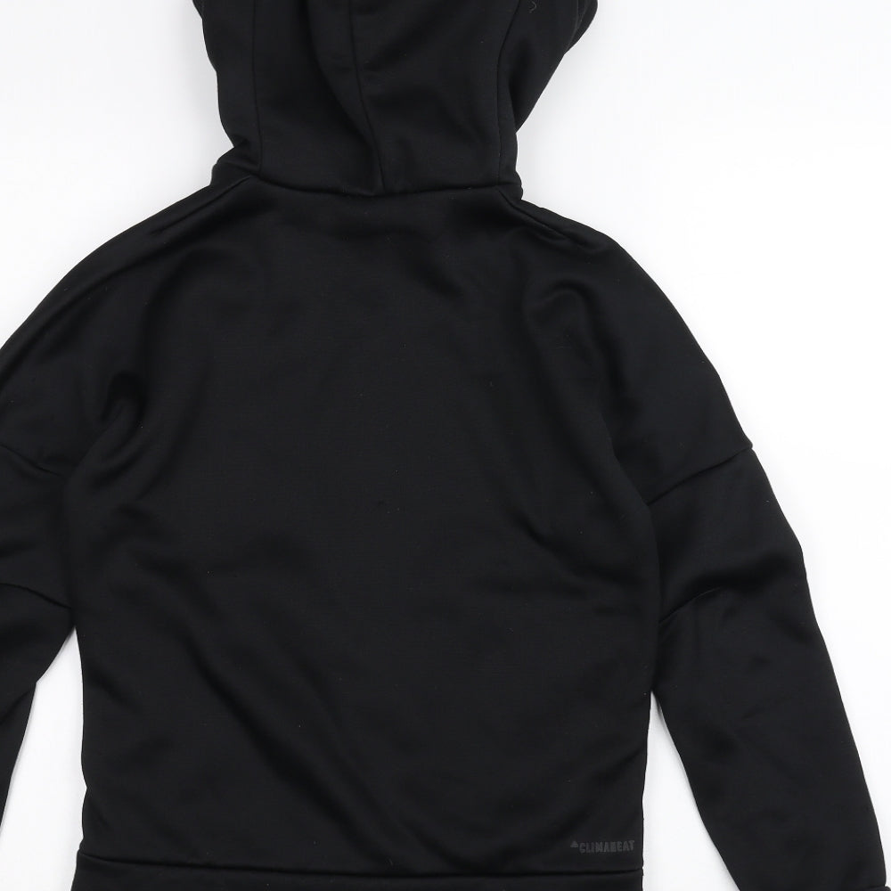 adidas Boys Black   Full Zip Hoodie Size 9-10 Years