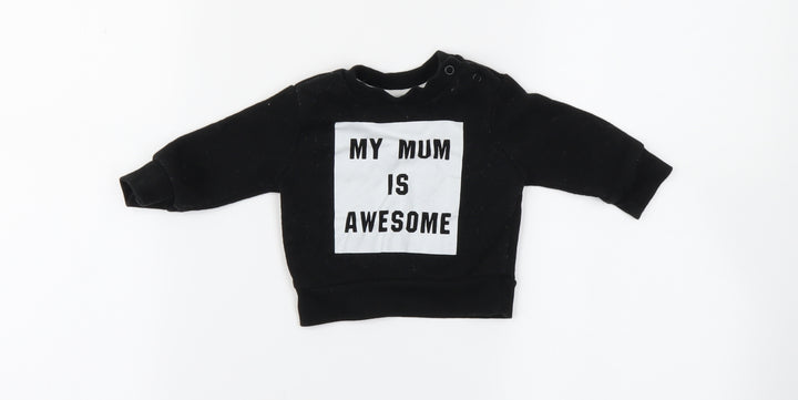 mini rebel  Black   Pullover Jumper Size 0-3 Months