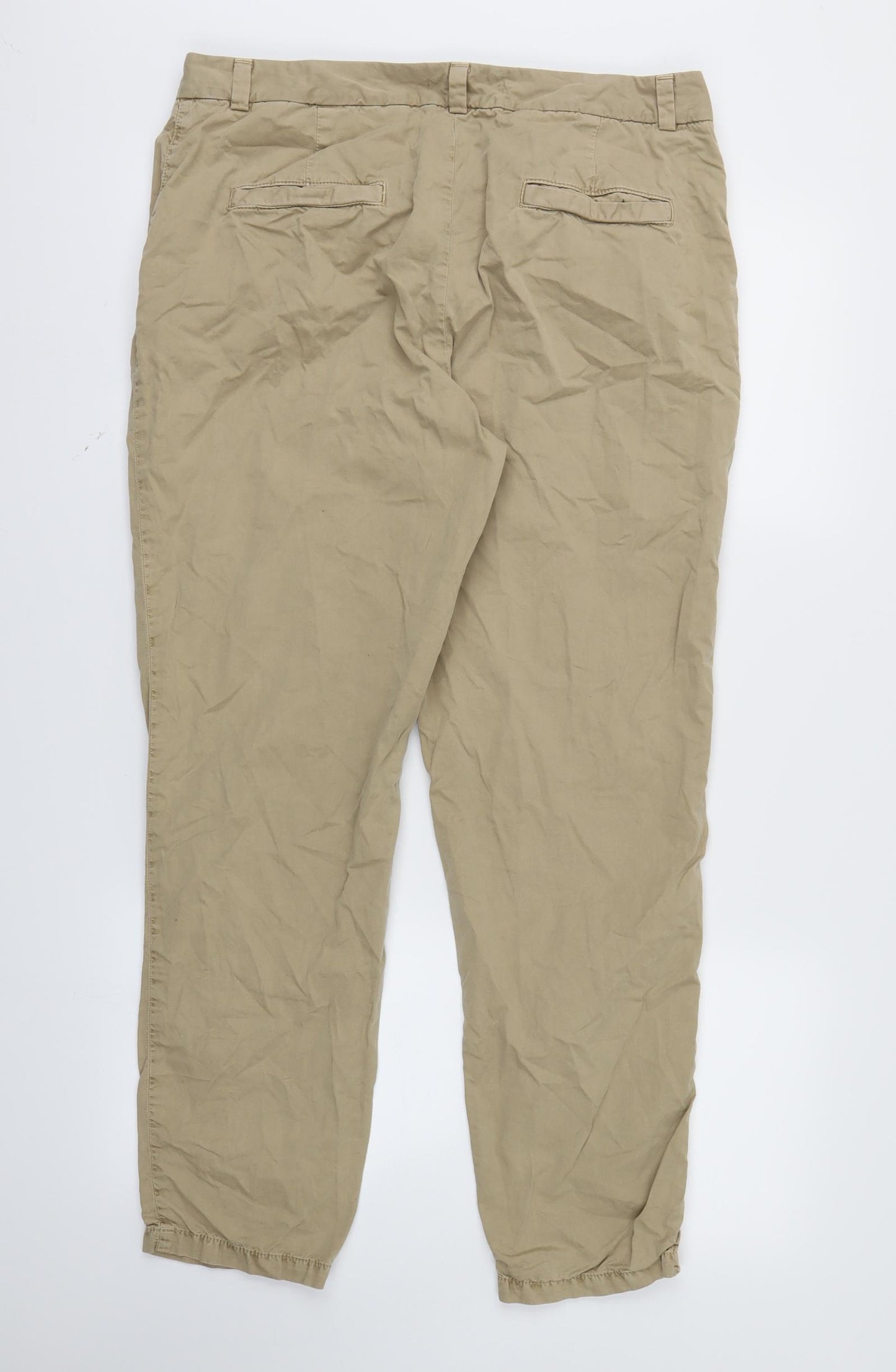 m&s Womens Brown   Trousers  Size 14 L28.5 in