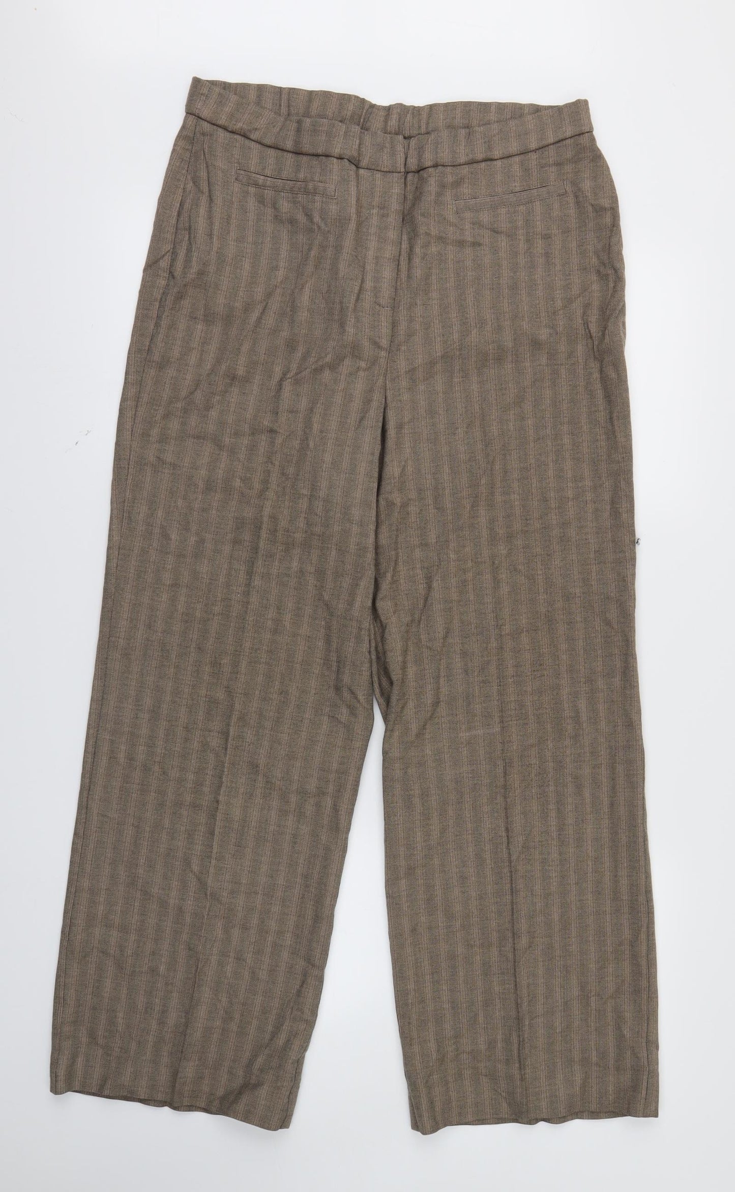 magi fit Womens Brown   Dress Pants Trousers Size 14 L27 in