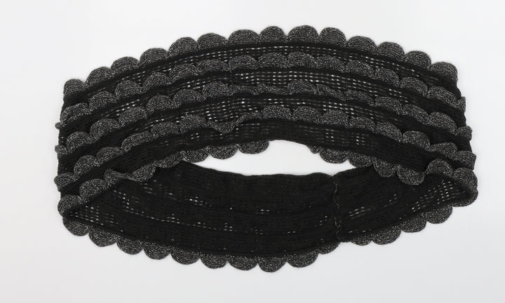 Preworn Womens Black Knit Scarf
