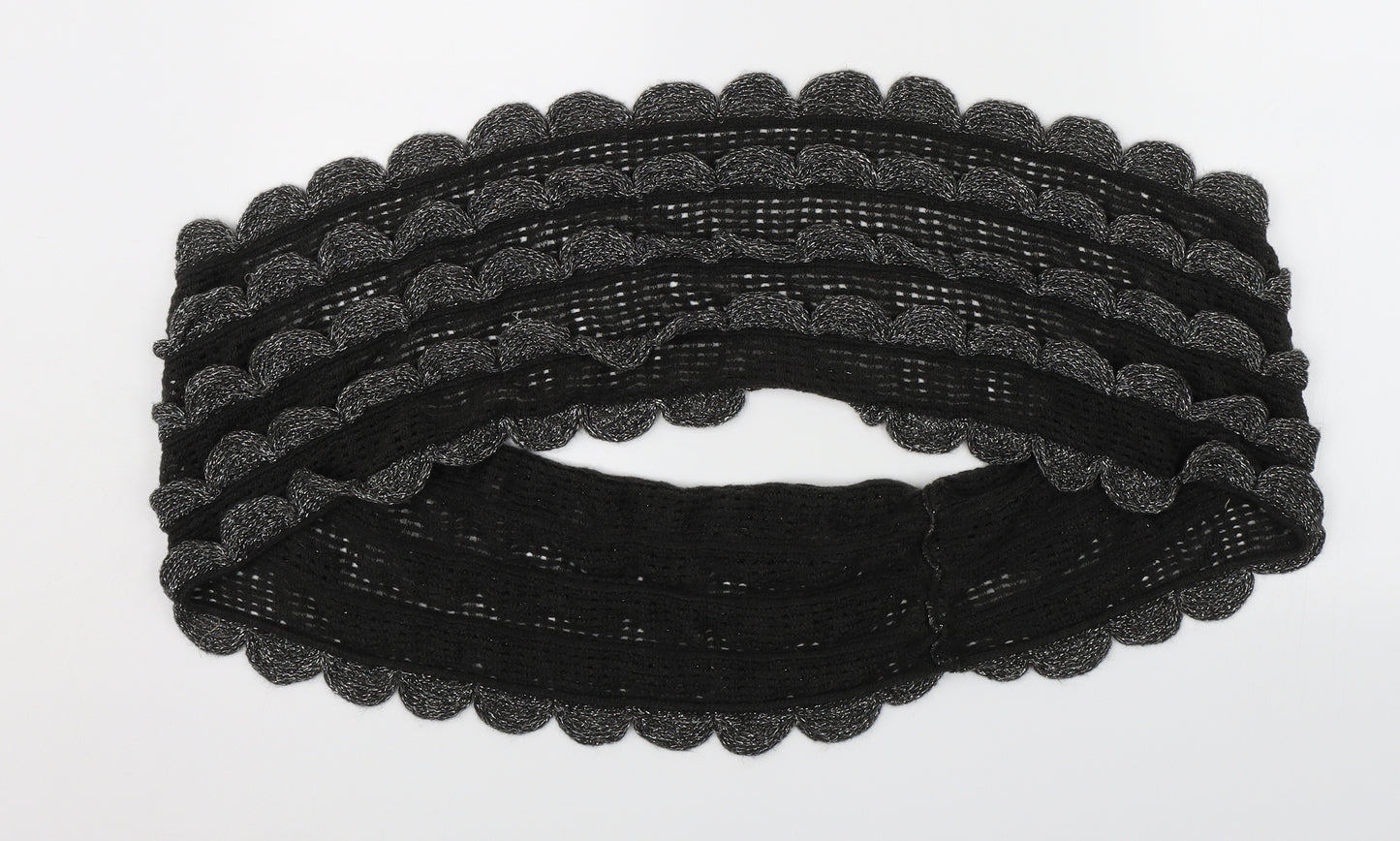 Preworn Womens Black  Knit  Scarf