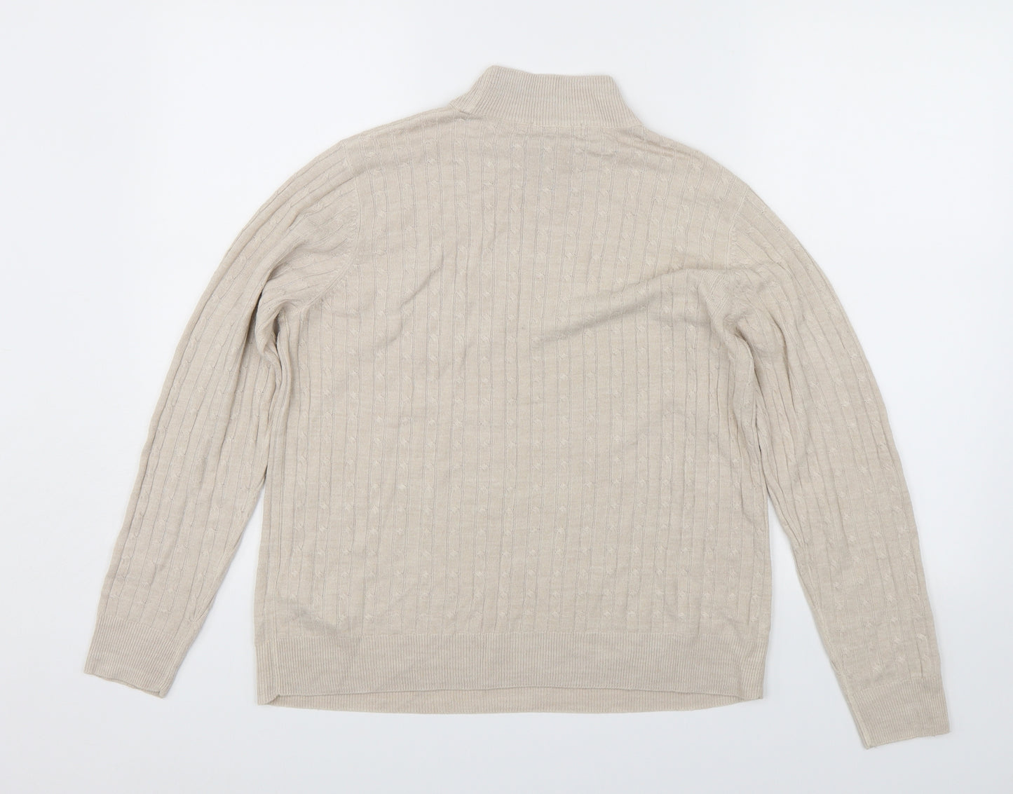 Marks & Spencer Womens Beige  Knit Pullover Jumper Size 14
