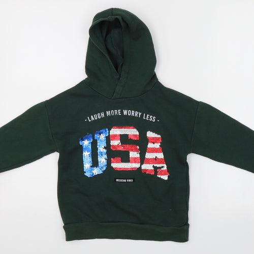 Oslo Boys Green   Pullover Hoodie Size S  - USA reversible