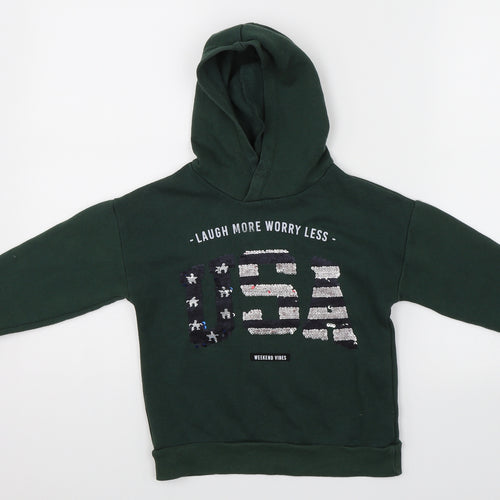 Oslo Boys Green   Pullover Hoodie Size S  - USA reversible