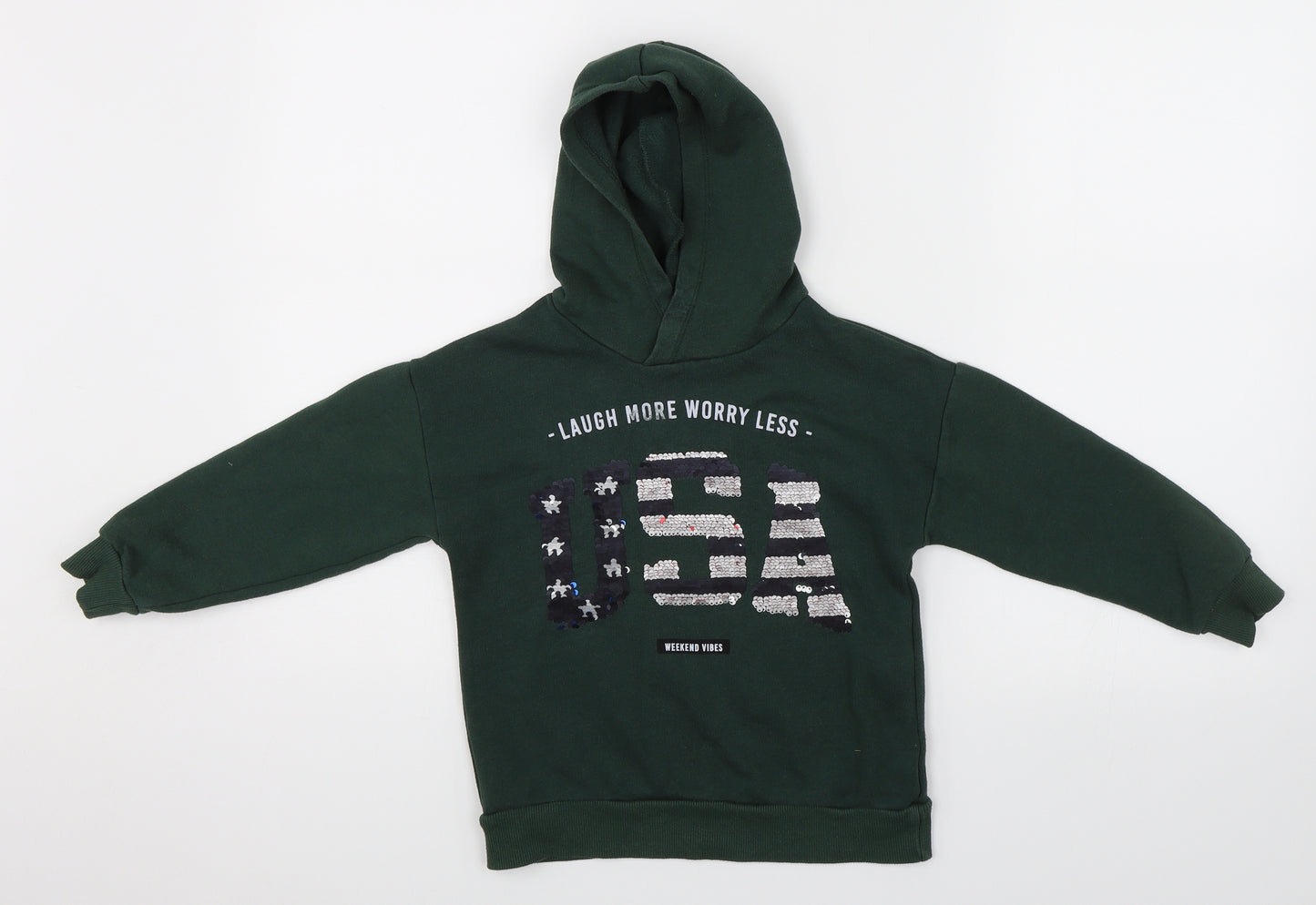 Oslo Boys Green   Pullover Hoodie Size S  - USA reversible