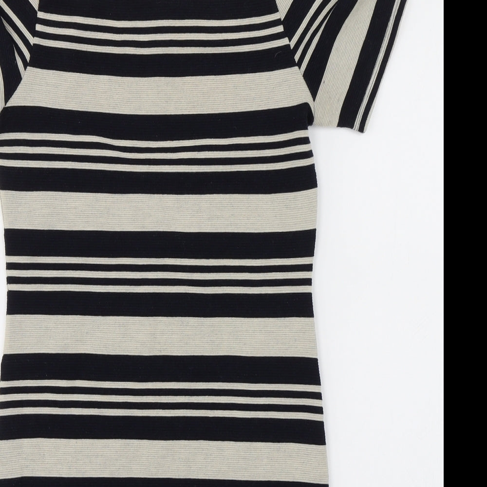 Topshop Womens Multicoloured Striped  Pencil Dress  Size 10