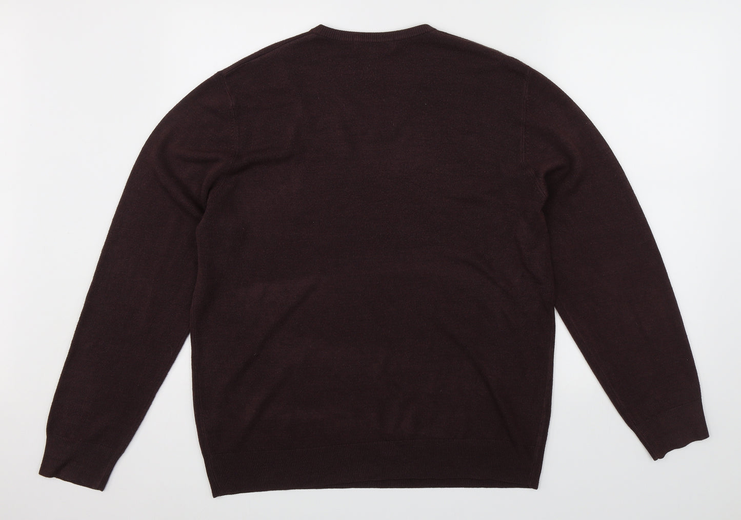 Marks & Spencer Mens Red   Pullover Jumper Size L