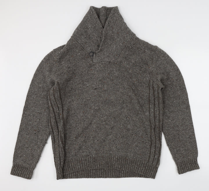 Maine Mens Grey Pullover Jumper Size M